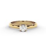 Solstice Round Moissanite Solitaire Engagement Ring