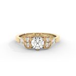 Eclat Radiance Moissanite & Diamonds Engagement Ring