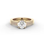 Luminary Classic Moissanite & Diamonds Engagement Ring